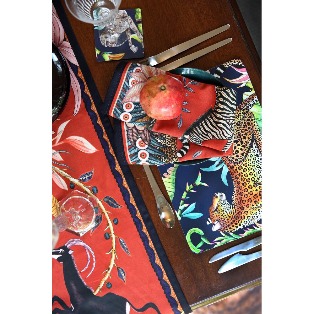 Sable Table Runner - Royal Red by Ngala Trading Company Additional Image - 4