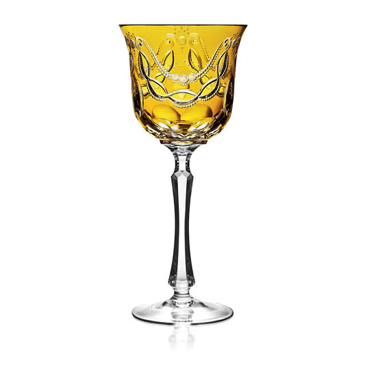 Saint Tropez Amber Water Glass by Varga Crystal