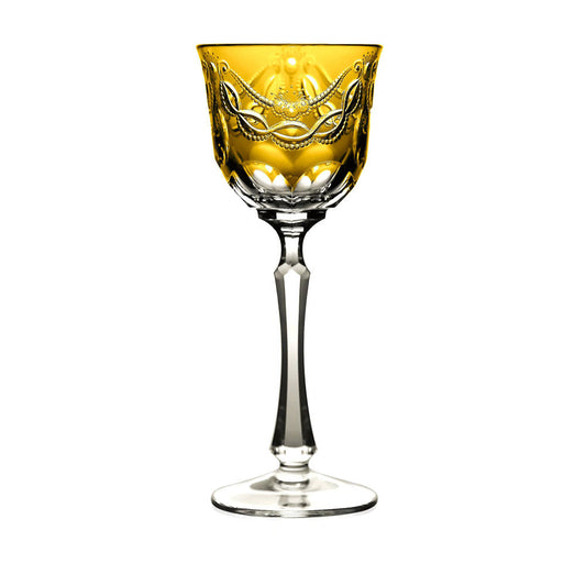 Saint Tropez Amber Wine Hock by Varga Crystal