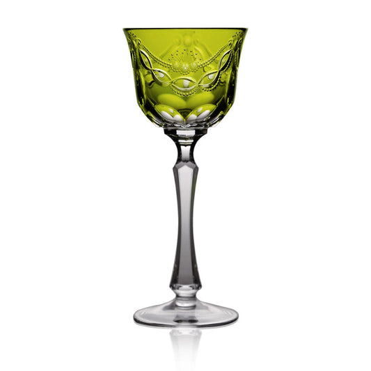 Saint Tropez Yellow-Green Wine Hock by Varga Crystal