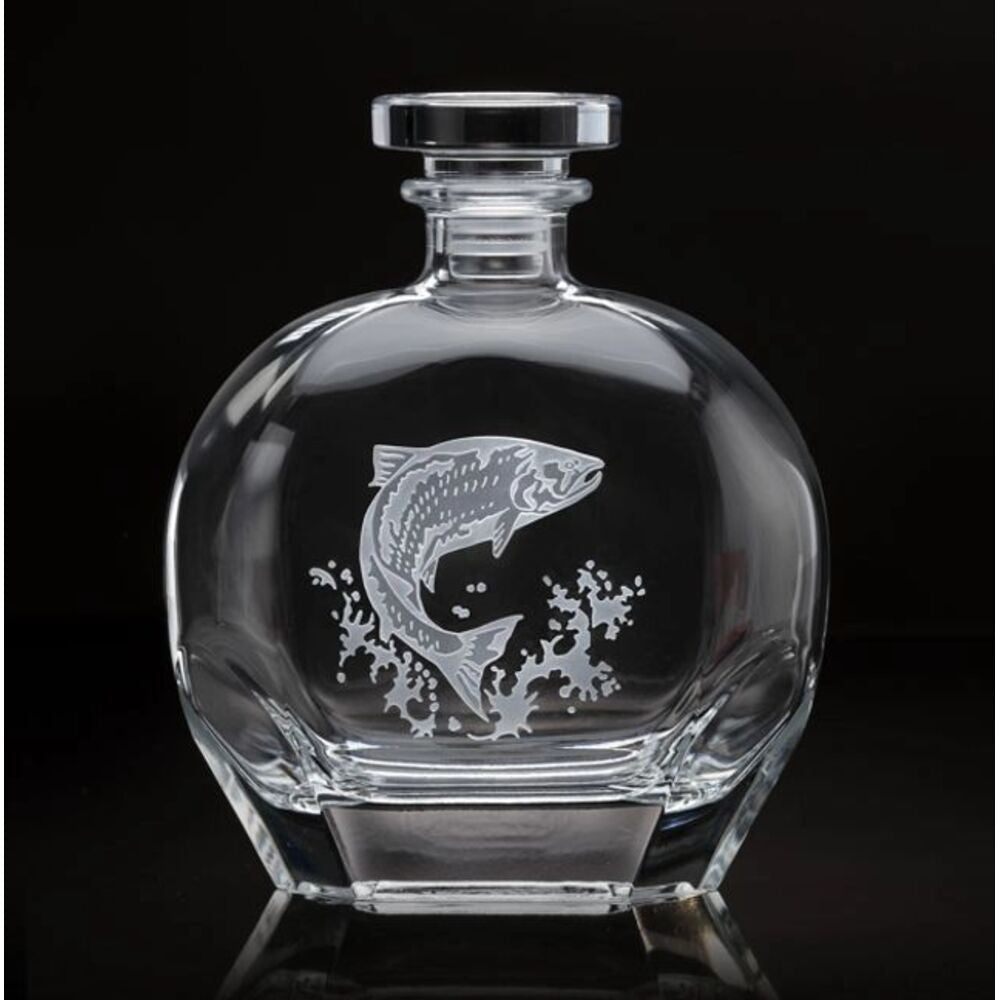 Salmon Decanter Fly Fishing by Julie Wear