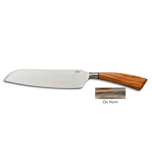 Santoku Knife with Ox Horn Handle by Saladini