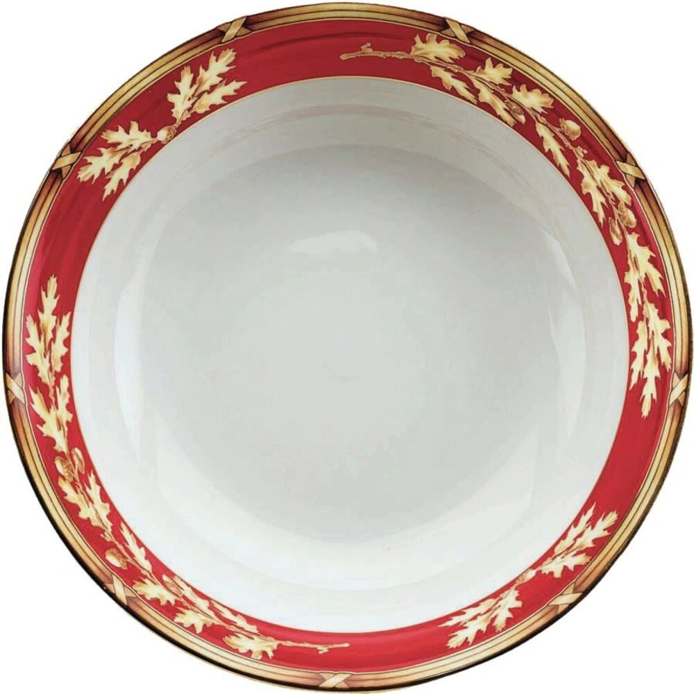 Serve Bowl Gold Oak Red by Julie Wear
