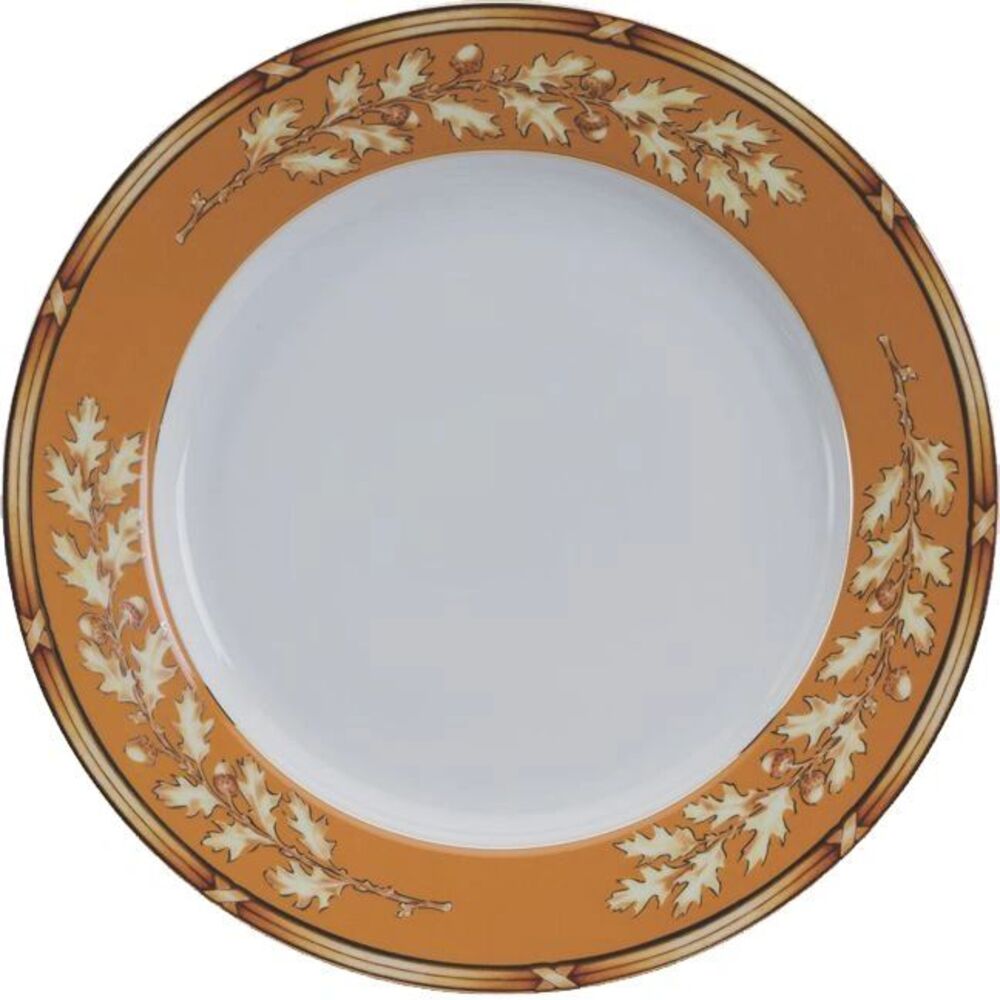 Serve Plate Gold Oak Caramel by Julie Wear