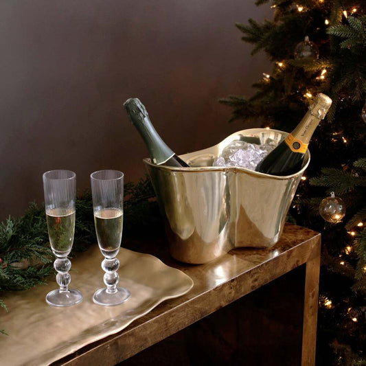 Sierra Modern Double Ice Bucket - Gold by Beatriz Ball