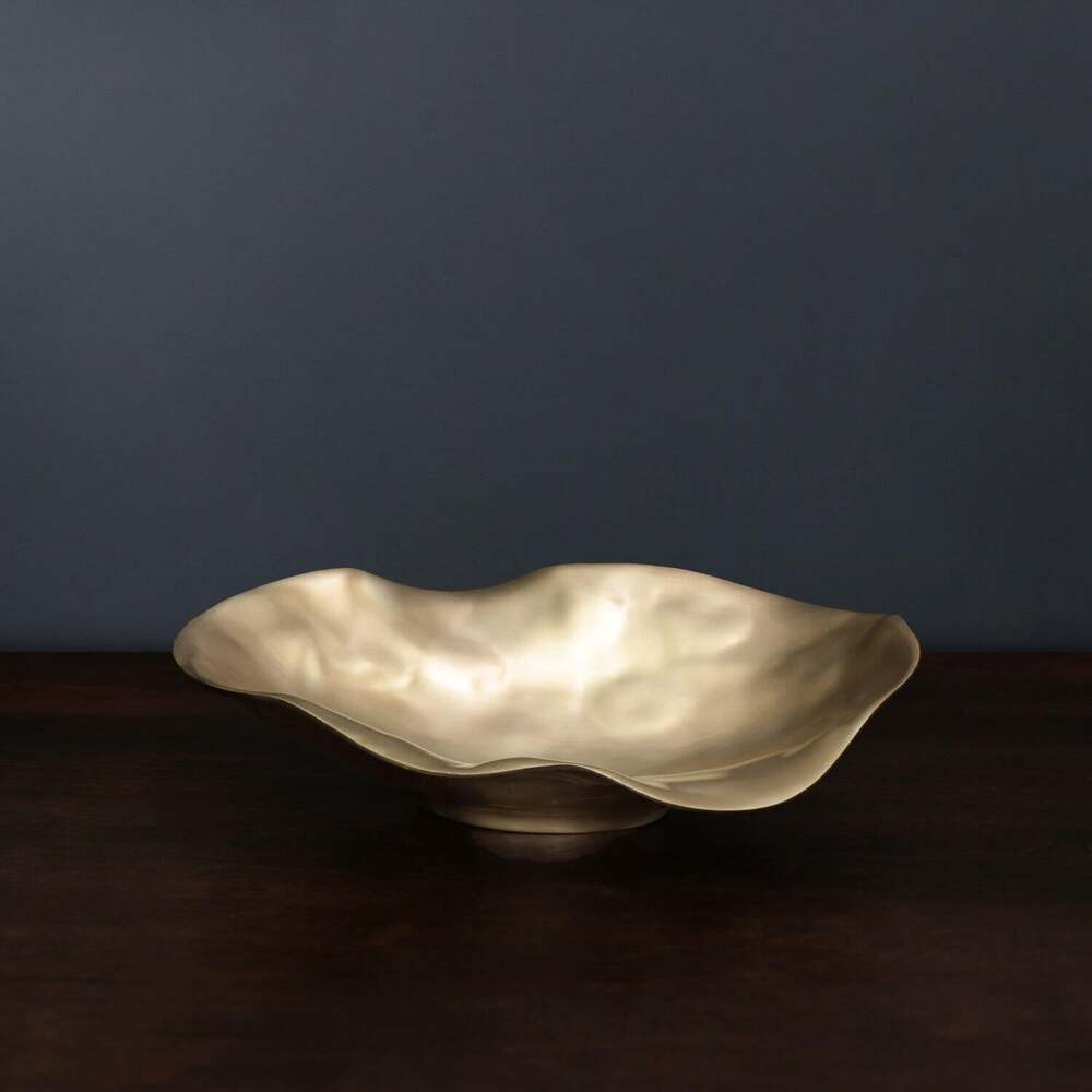 Sierra Modern Maia Medium Oval Bowl - Gold by Beatriz Ball