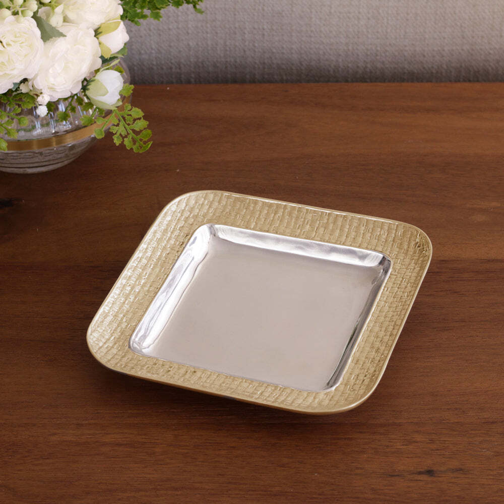 Sierra Modern Nassau Cocktail Napkin Holder - Silver & Gold by Beatriz Ball