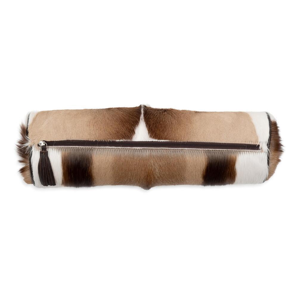 Springbok Hide Bolster Pillow by Ngala Trading Company Additional Image - 2