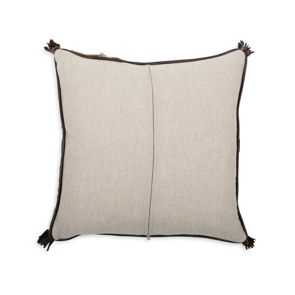 Springbok Hide Duo Pillow with Leather Trims by Ngala Trading Company Additional Image - 2