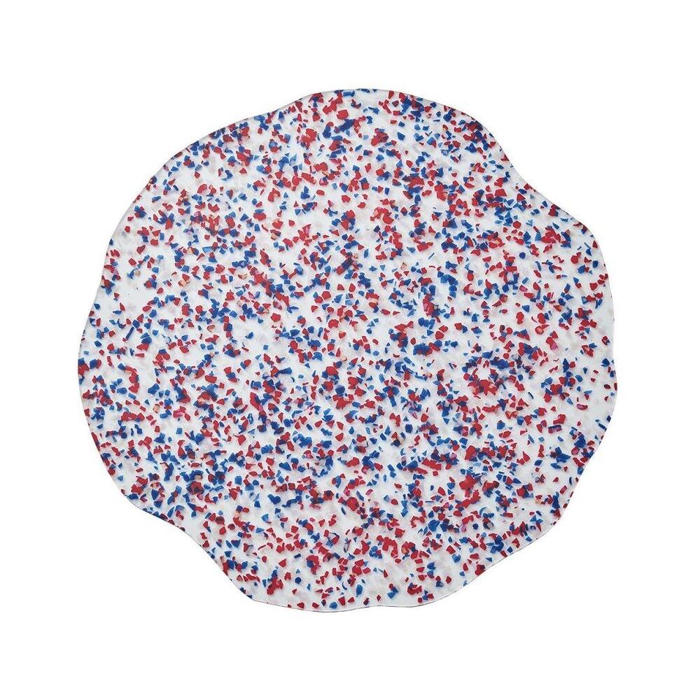 Sprinkles Placemat in Red & Navy - Set of 4 by Kim Seybert
