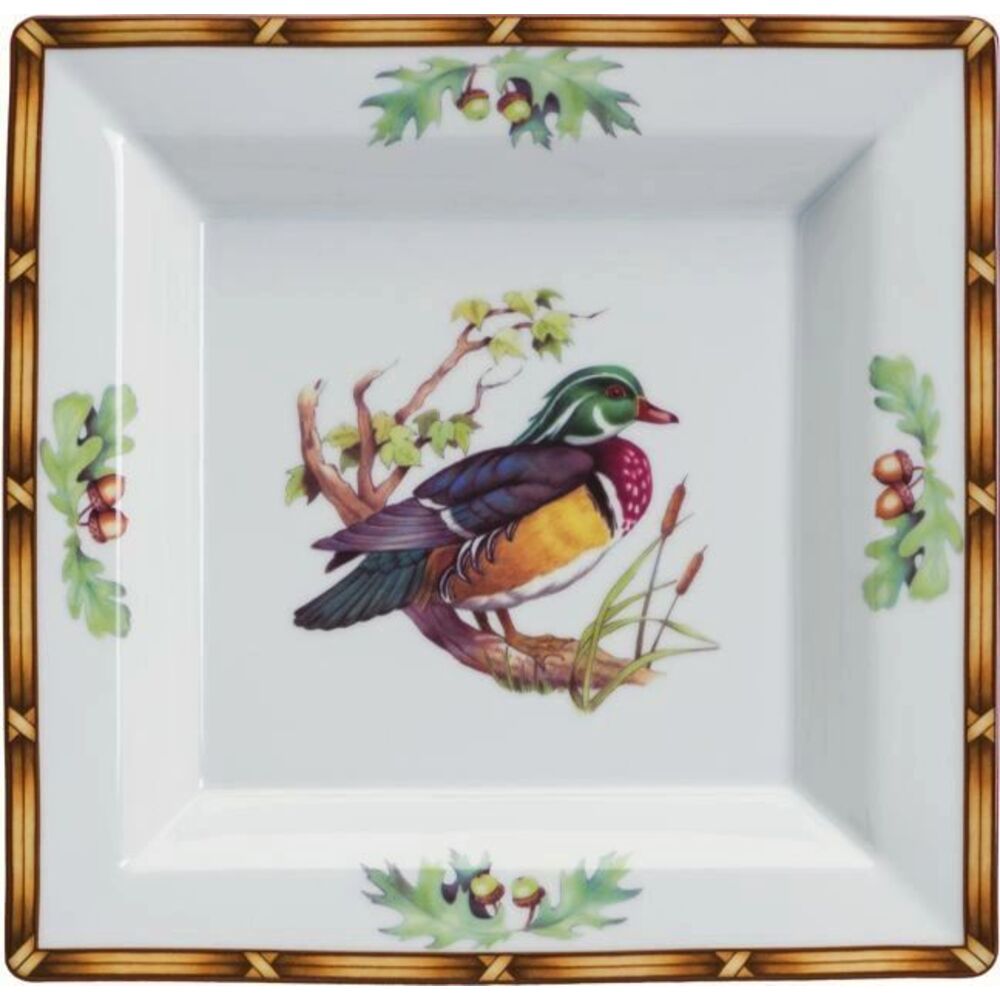 Square Tray Wood Duck Game Birds by Julie Wear