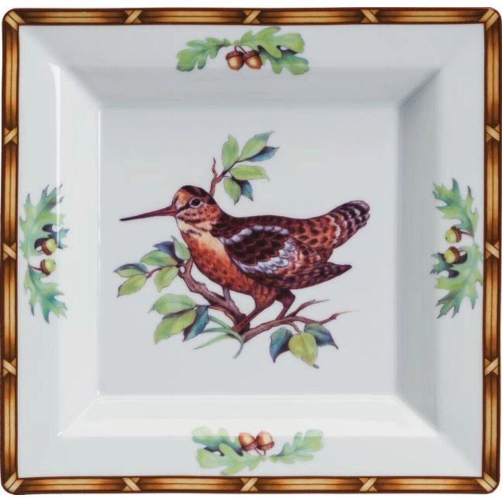 Square Tray Woodcock Game Birds by Julie Wear