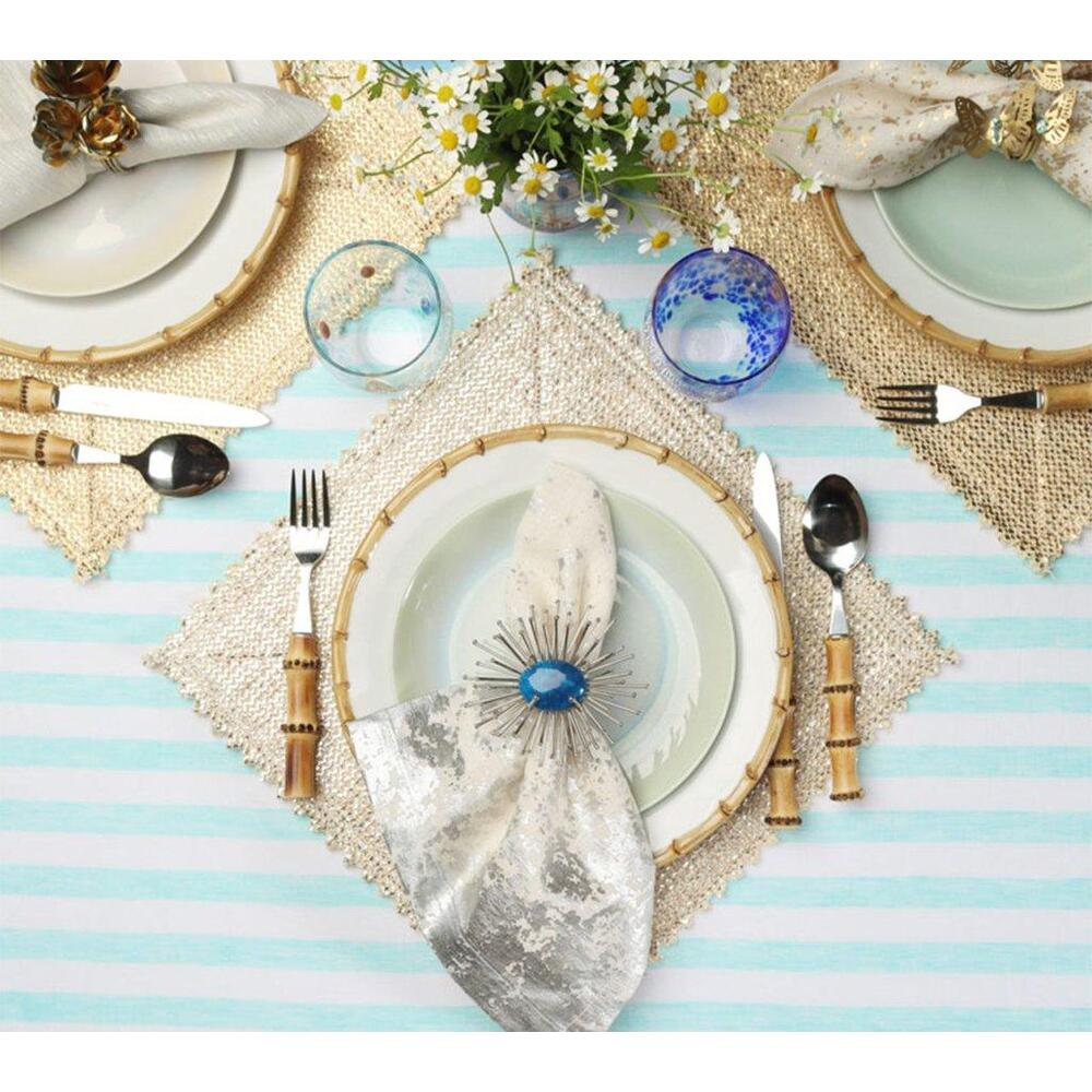 Stamped Reversible Placemat in Silver & Gold - Set of 4 by Kim Seybert 2