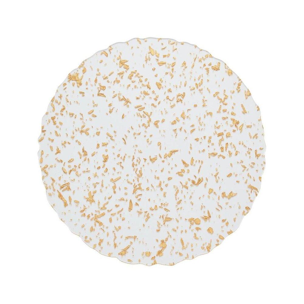 Stardust Placemat - Set of 4 Clear & Gold by Kim Seybert