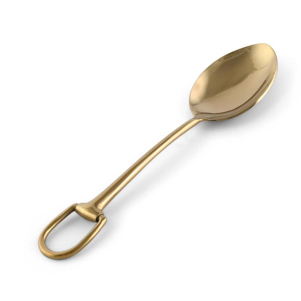 Stirrup Serving Spoon - Stainless Steel Shiny Gold by Vagabond House