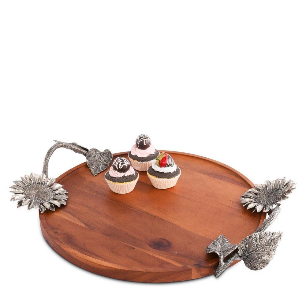 Sunflower Wood Serving Tray by Vagabond House