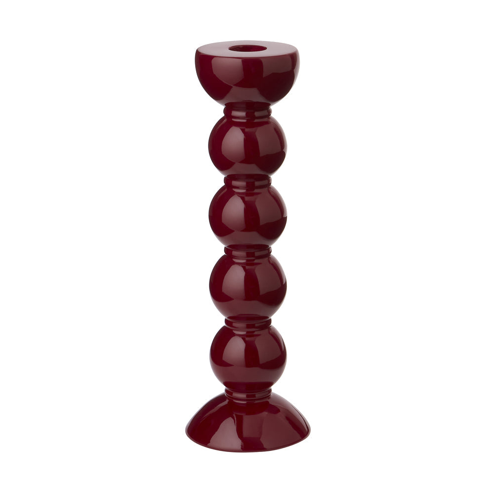 Tall Cherry Bobbin Candlestick - 24cm by Addison Ross