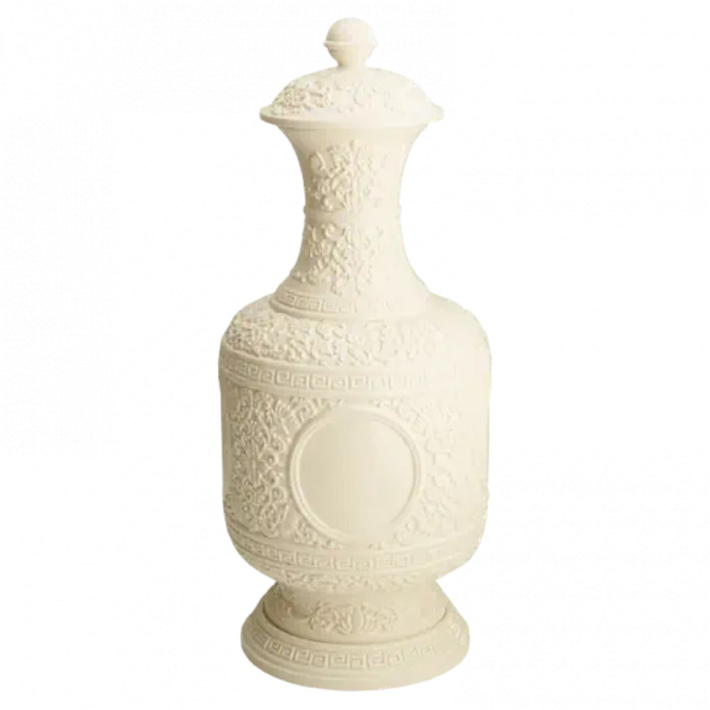 Tall Jar with Greek Key & Cover by Mottahedeh