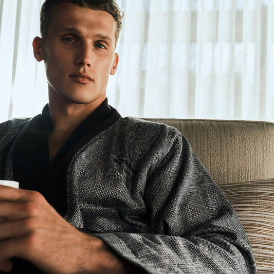 Taman Kimono Men's Bathrobe by Yves Delorme