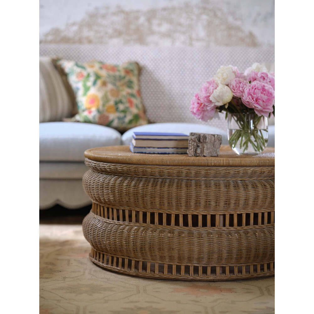 Tambour Woven Coffee Table by Bunny Williams Home 9