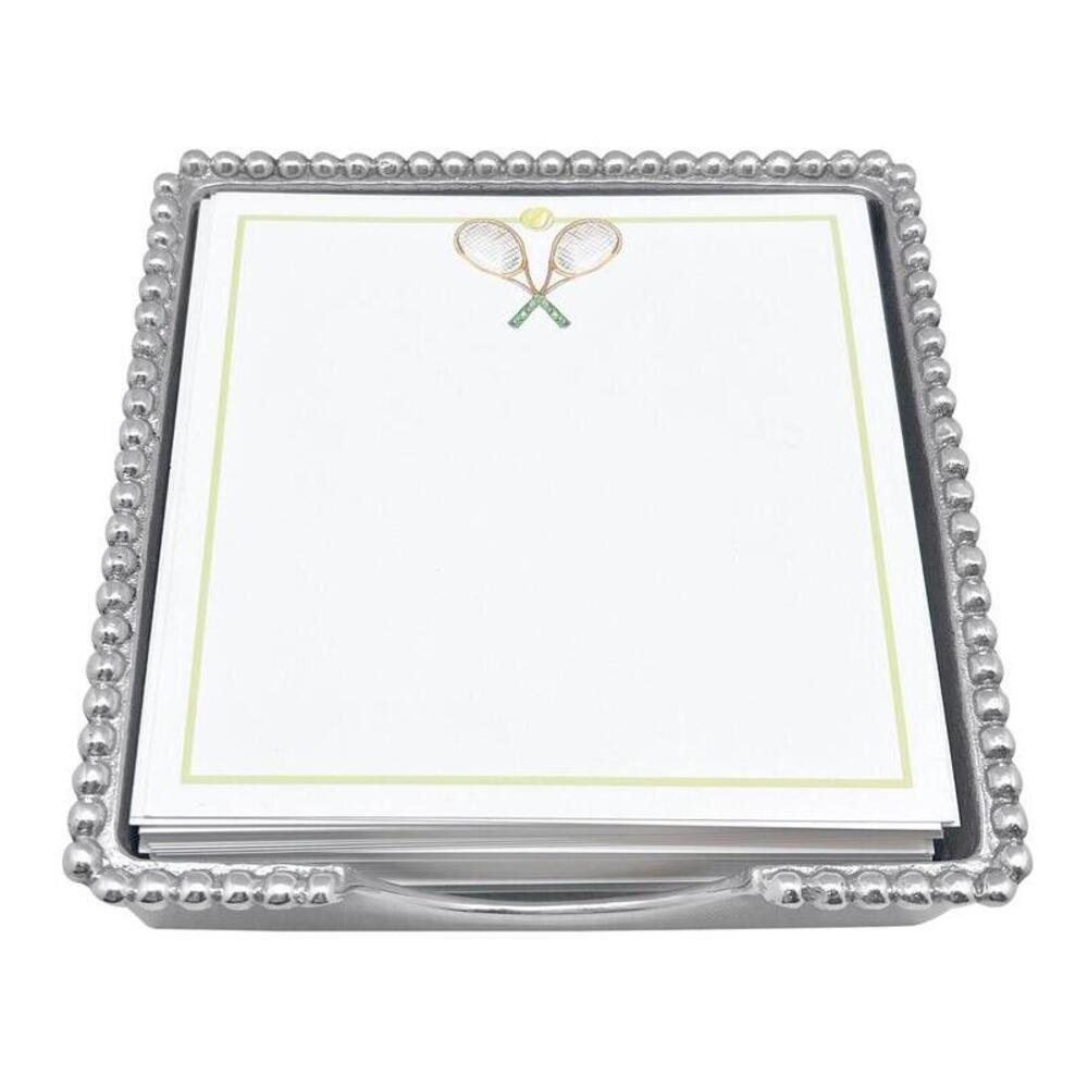 Tennis Beaded Note Pad Set by Mariposa