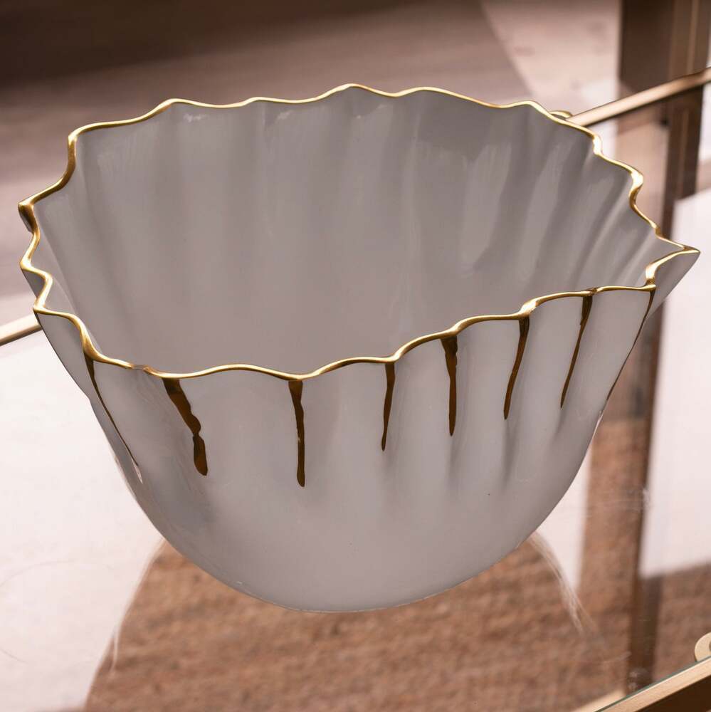 Thanni Mystic Ice Bucket - White & Gold by Beatriz Ball