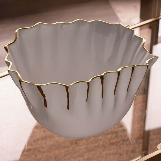 Thanni Mystic Ice Bucket - White & Gold by Beatriz Ball