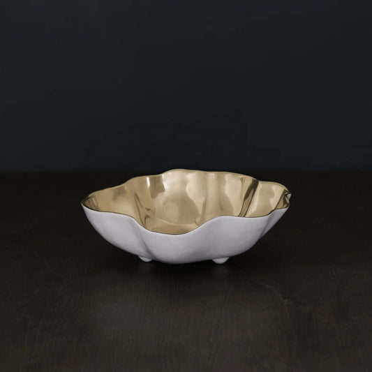 Thanni Soho Onyx Medium Bowl - White & Gold by Beatriz Ball