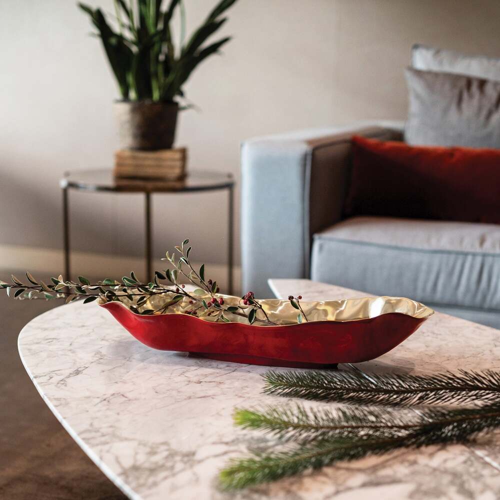 Thanni Vento Long Centerpiece - Red & Gold by Beatriz Ball