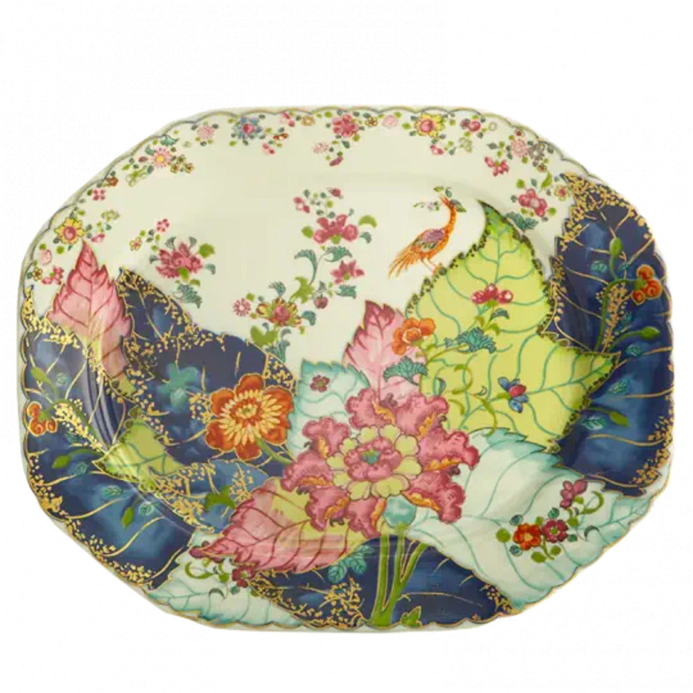 Tobacco Leaf 15'' Octagonal Platter by Mottahedeh