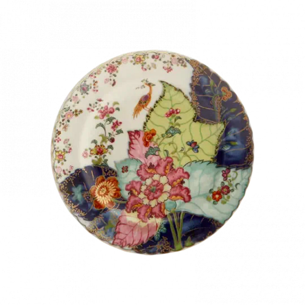 tobacco leaf by mottahedeh Dinner Plate highfire cobalt and gold accents for a bold Tobacco Leaf Bread & Butter