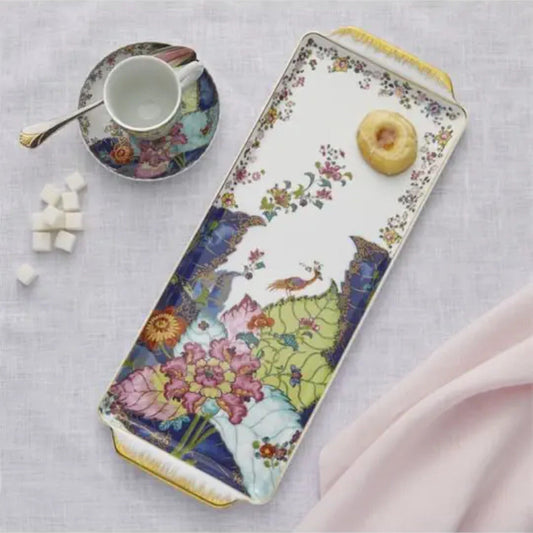 Tobacco Leaf Dessert Tray by Mottahedeh Additional Image -1