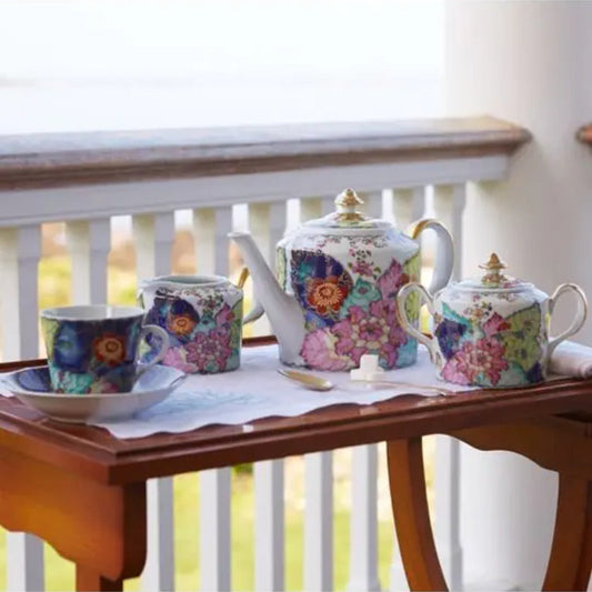 Tobacco Leaf Teapot by Mottahedeh Additional Image -1