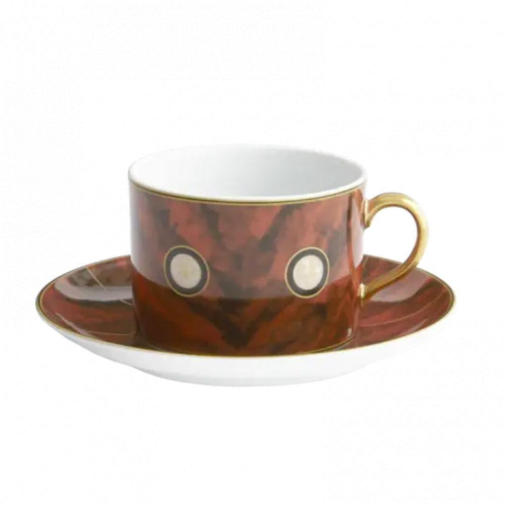 Tortoise Tea Cup & Saucer by Mottahedeh