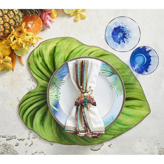 Tropicana Placemat in Green - Set of 4 by Kim Seybert 1