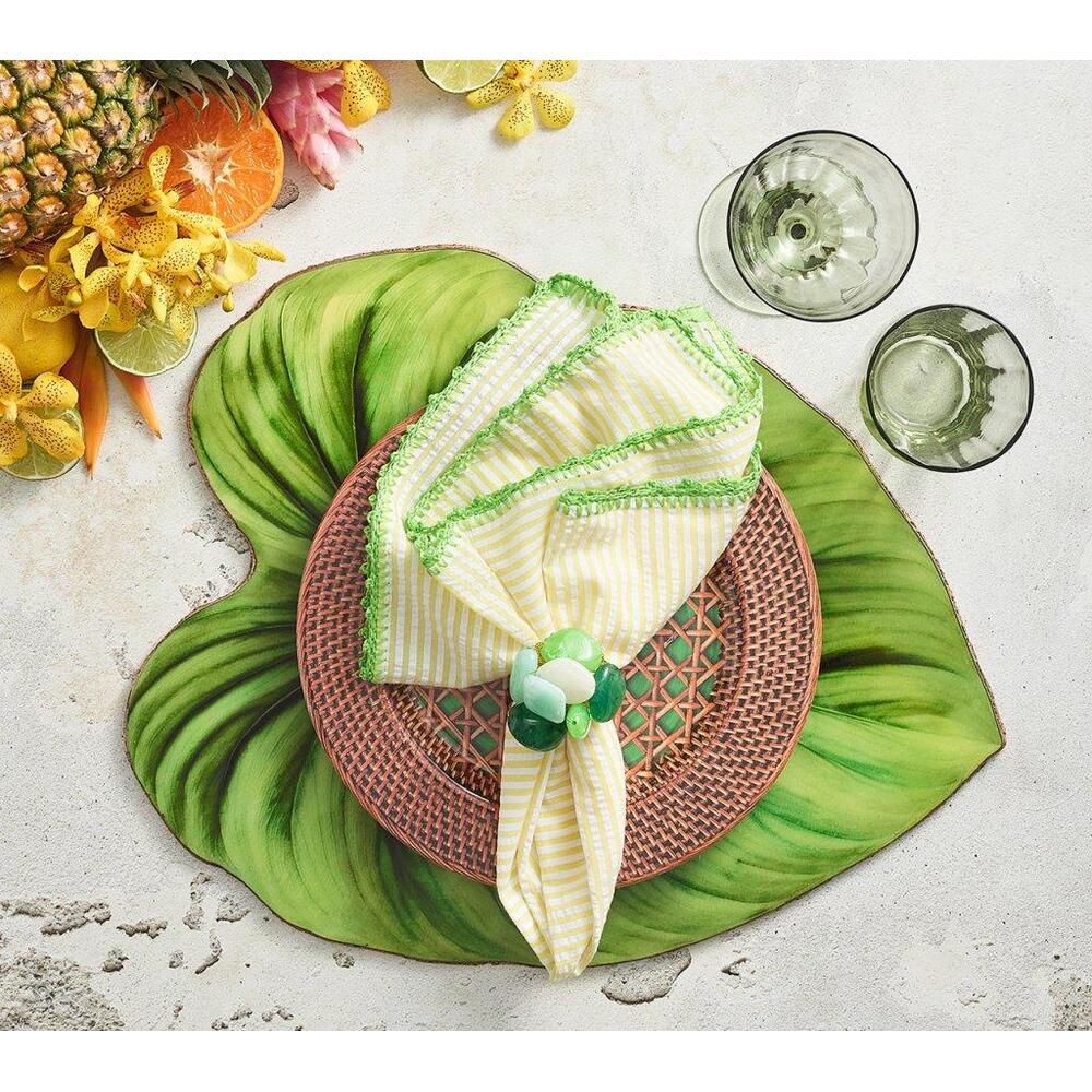 Tropicana Placemat in Green - Set of 4 by Kim Seybert 2