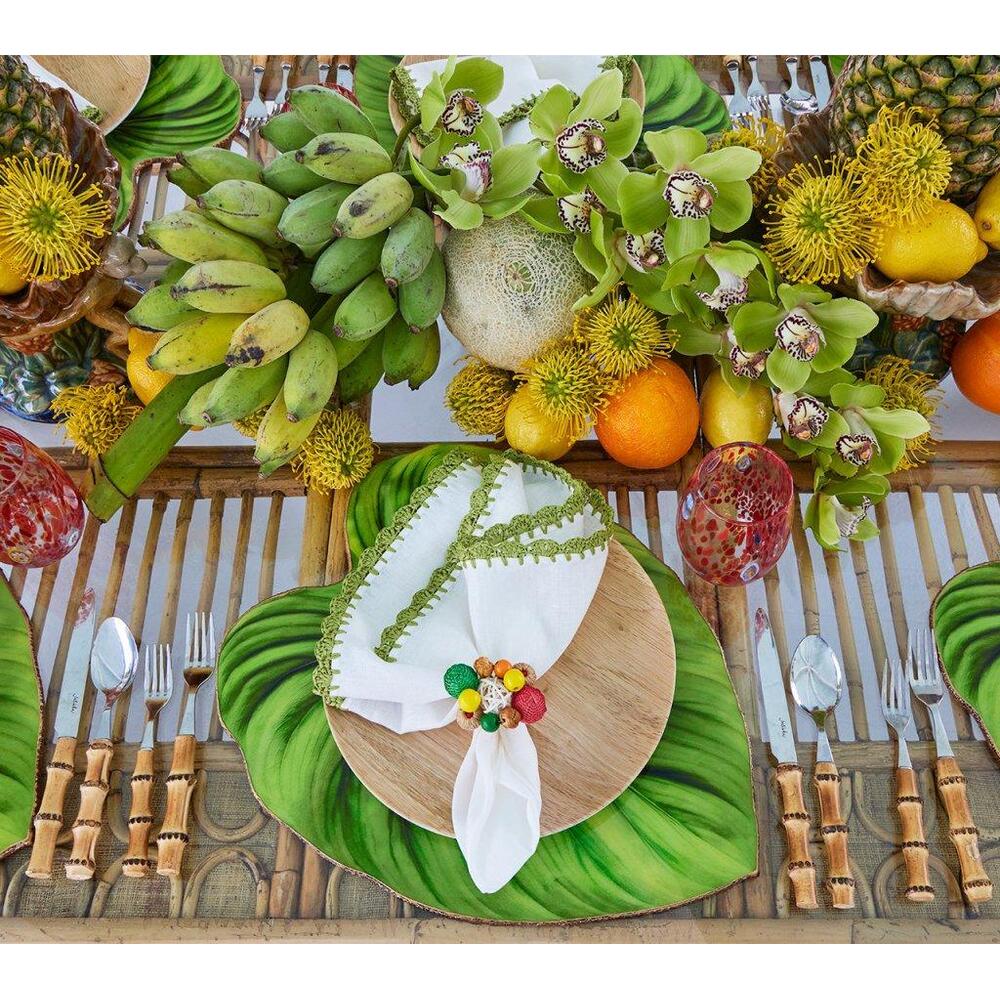 Tropicana Placemat in Green - Set of 4 by Kim Seybert 3