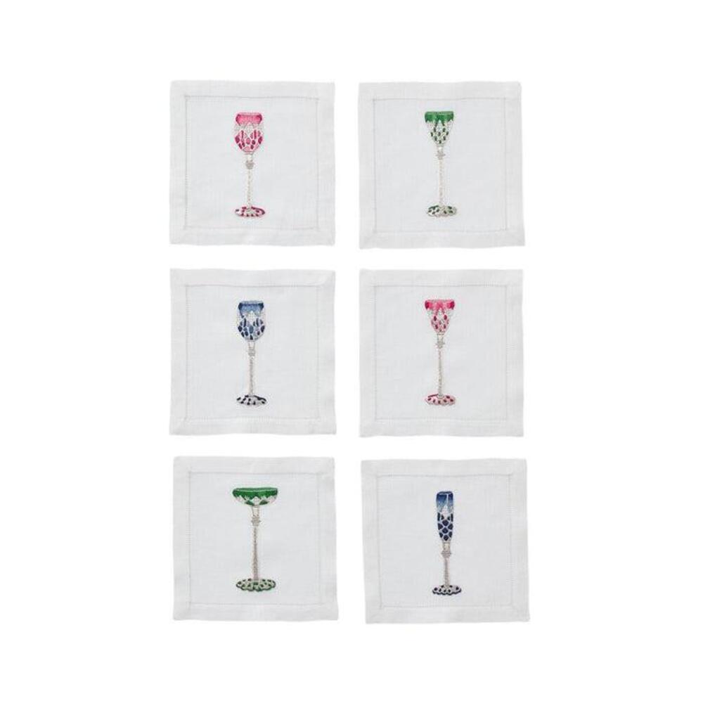 Tsar Cocktail Napkin in Multi - Set of 6 in a Gift Box by Kim Seybert 3