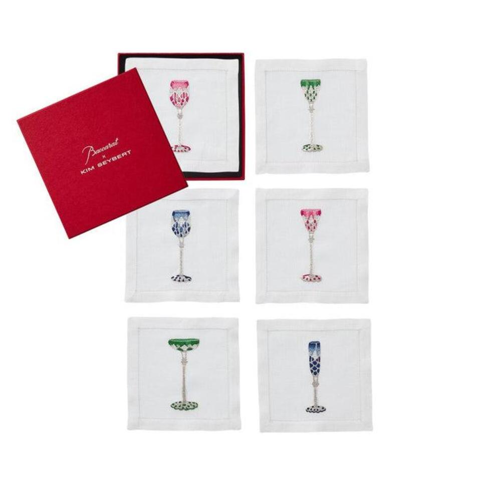 Tsar Cocktail Napkin in Multi - Set of 6 in a Gift Box by Kim Seybert