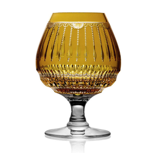 Venice Amber Grand Brandy Glass by Varga Crystal