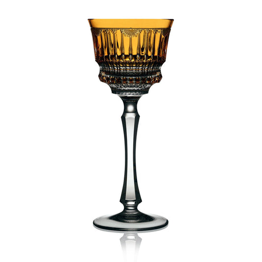 Venice Amber Wine Hock by Varga Crystal