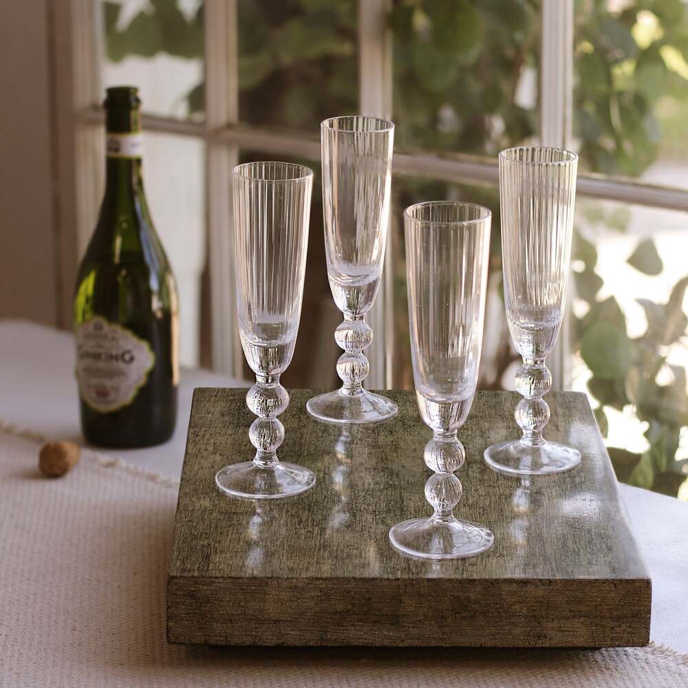 Venice Champagne Flute Set of 4 - Clear by Beatriz Ball 7