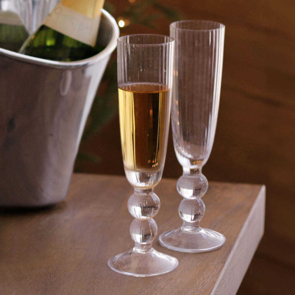 Venice Champagne Flute Set of 4 - Clear by Beatriz Ball