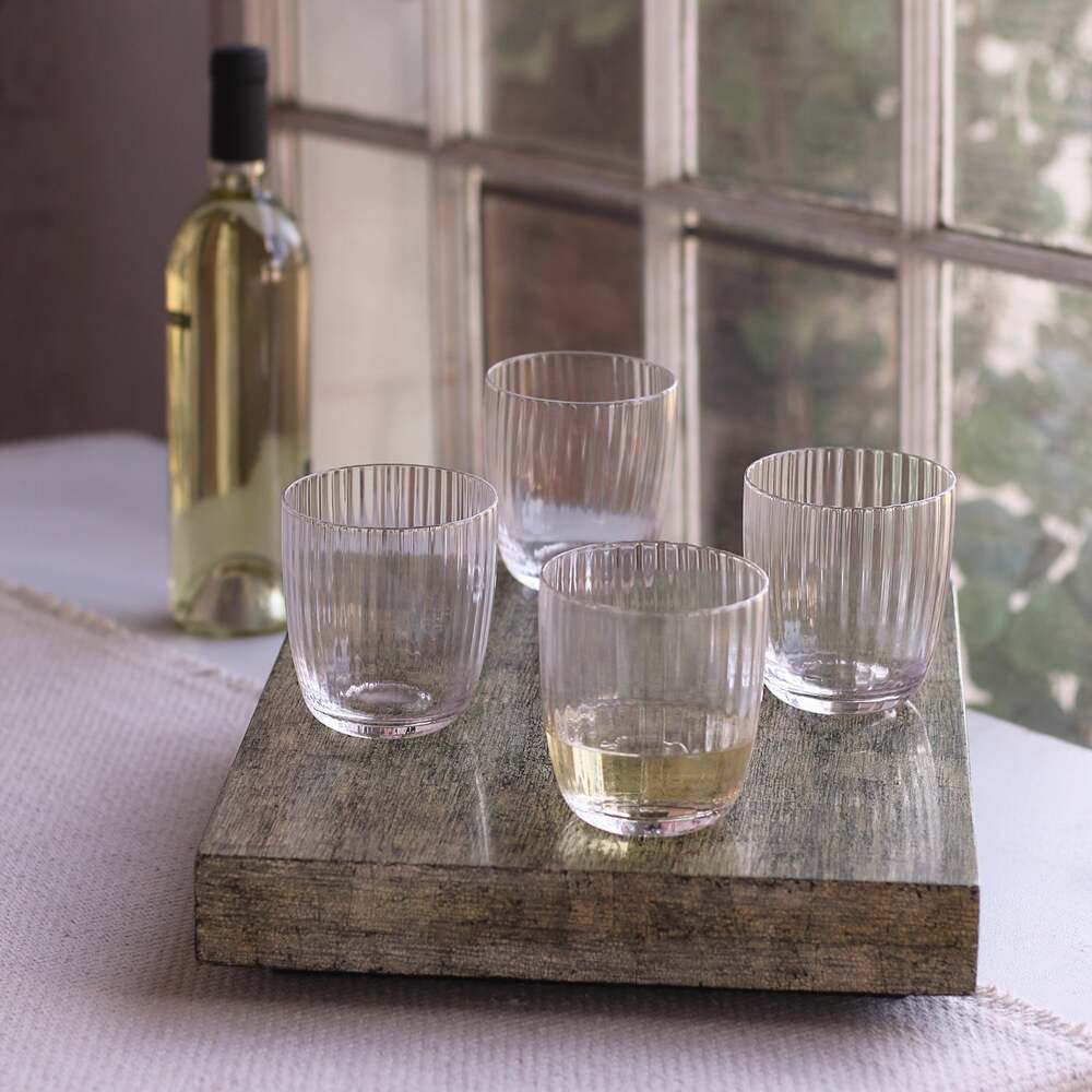 Venice Stemless Wine Glass/Double Old Fashioned Glass Set of 4 - Clear by Beatriz Ball 4