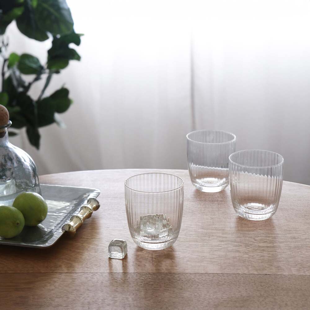 Venice Stemless Wine Glass/Double Old Fashioned Glass Set of 4 - Clear by Beatriz Ball 5
