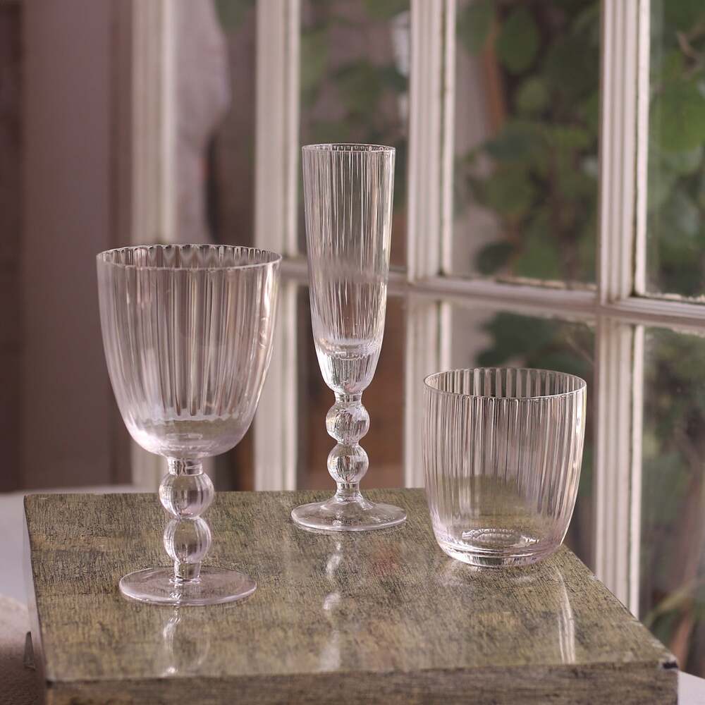 Venice Stemless Wine Glass/Double Old Fashioned Glass Set of 4 - Clear by Beatriz Ball 6
