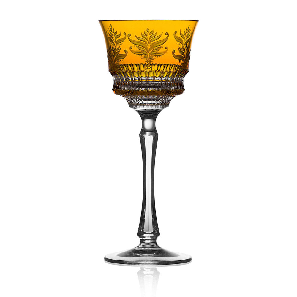 Veronese Amber Water Glass by Varga Crystal