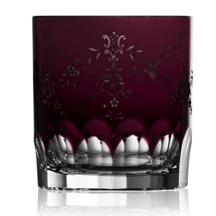 Versailles Amethyst Double Old Fashioned Glass by Varga Crystal