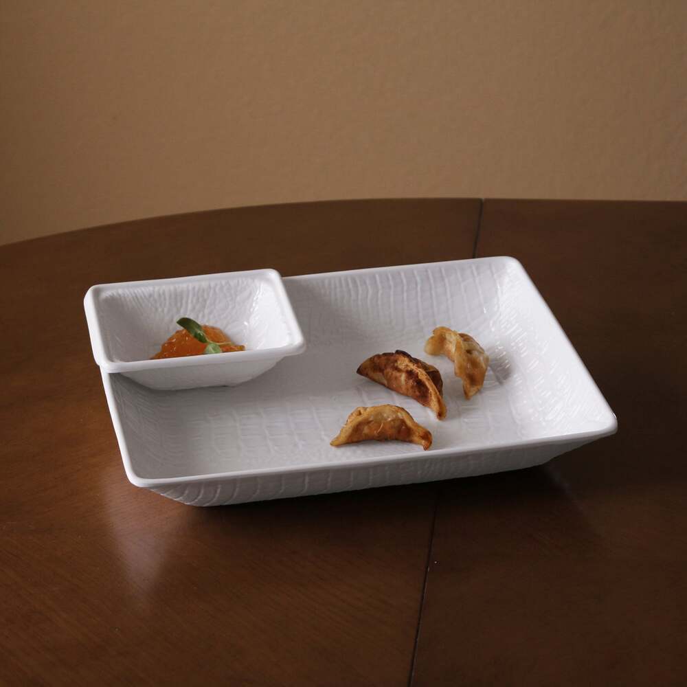 Vida Croc Chip & Dip Bowl - White by Beatriz Ball 2