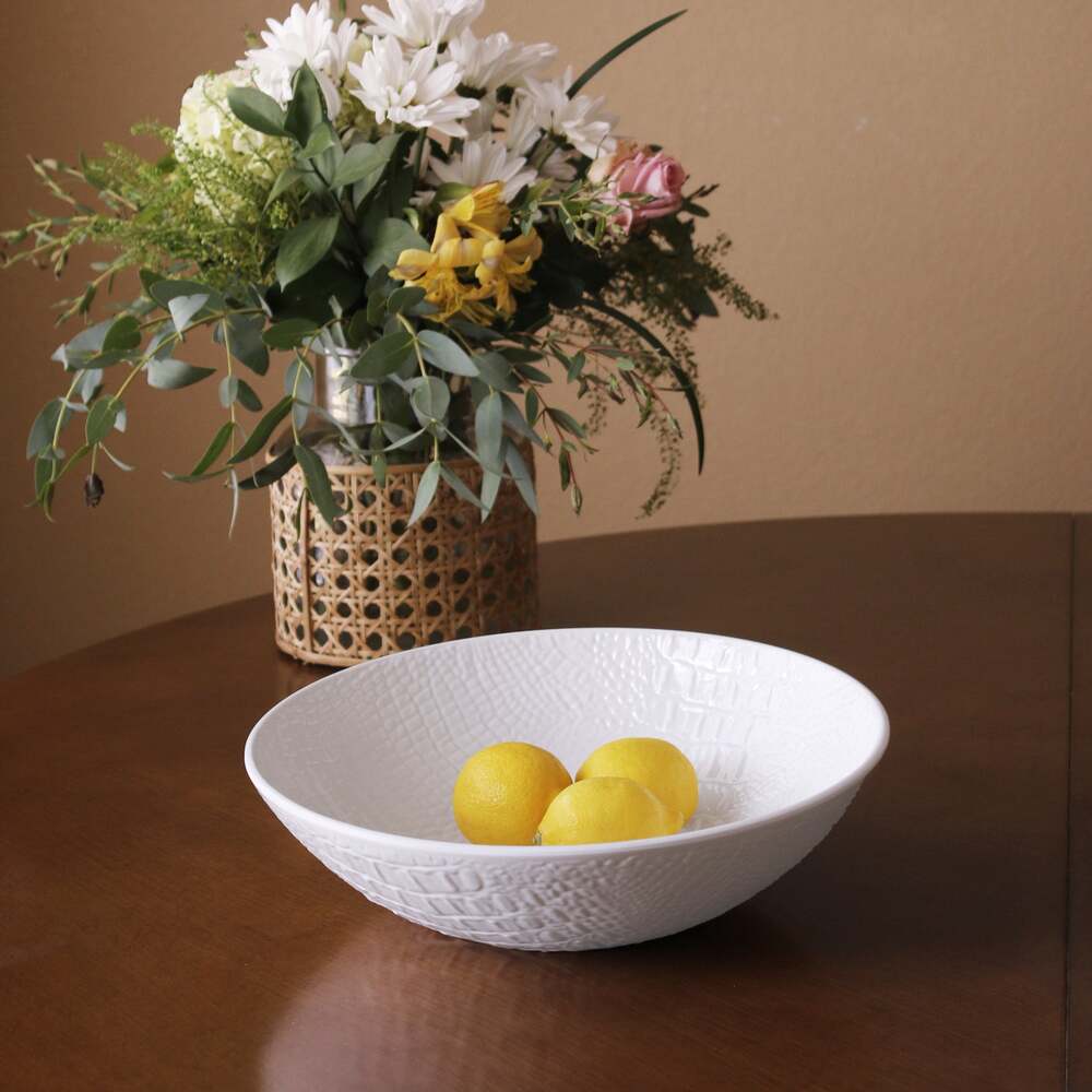 Vida Croc Large Bowl - White by Beatriz Ball 2